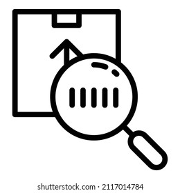 Parcel Tracking Number Flat Icon Isolated On White Background