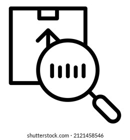 Parcel Tracking Search Flat Icon Isolated On White Background