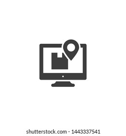 Parcel Tracking vector glyph style icon