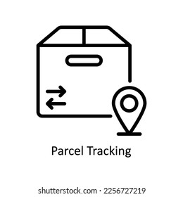 Paketverfolgung   Vector Outline Icon für Ihre digitalen oder gedruckten Projekte. Stockillustration