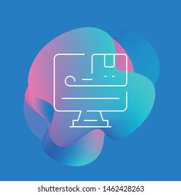 Parcel tracking website stock illustration