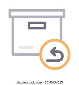 parcel vector color line icon 