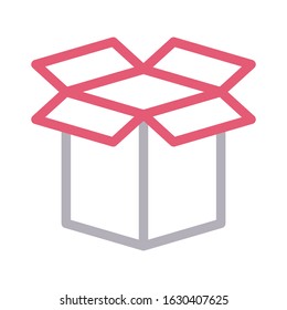 parcel vector color line icon 