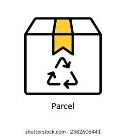 Parcel vector Filled outline Design illustration. Symbol on White background EPS 10 File 
