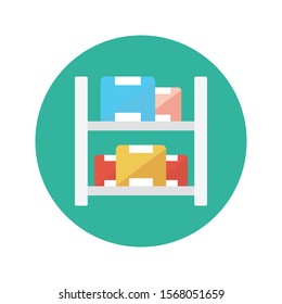 parcel  vector flat  colour  icon 