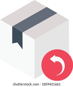 parcel vector flat colour icon
