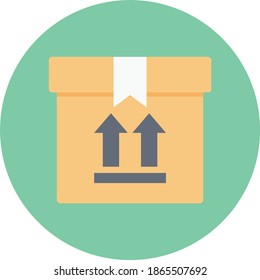 parcel vector flat colour icon
