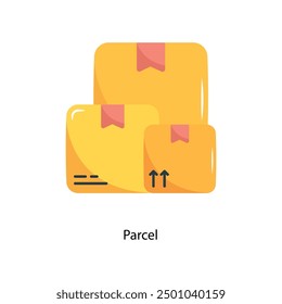 Parcel Vector Flat Icon Design illustration Symbol on White background EPS 10 File