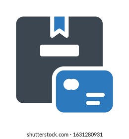 parcel vector glyph color icon 