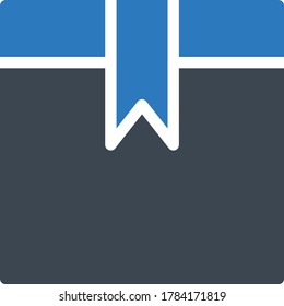 parcel vector glyph color icon 