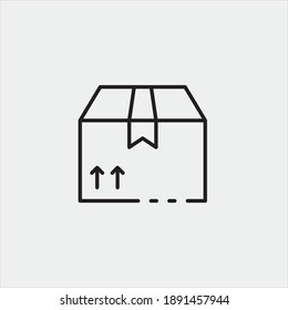 Parcel vector icon illustration sign