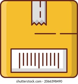 ilustración de parcel Vector en un fondo transparente. Símbolos de calidad superior.Icono de color plano de línea vectorial para el concepto y el diseño gráfico.
