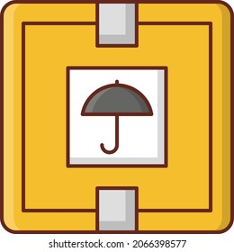 Paket, Vektorgrafik auf transparentem Hintergrund. Hochwertige Symbole.Vektorlinienflaches Farbsymbol für Konzept und Grafikdesign.