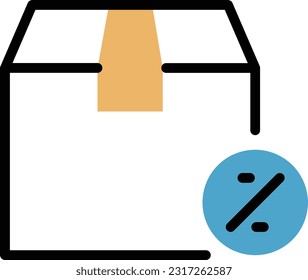 parcel Vector illustration on a transparent background. Premium quality symmbols. Line Color vector icons for concept and graphic design.