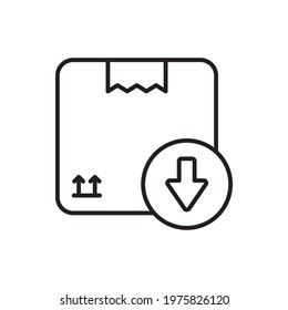 Parcel In vector outline icon style illustration. EPS 10 File