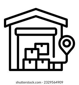 Parcel warehouse icon outline vector. Cargo export. Service order