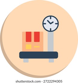 Ícone de Estilo de Círculo Plano de Peso da Encomenda