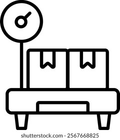 Parcel Weight Icon Element For Design