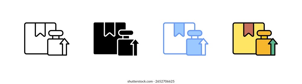 Peso del paquete Multi Style Icon Set Vector