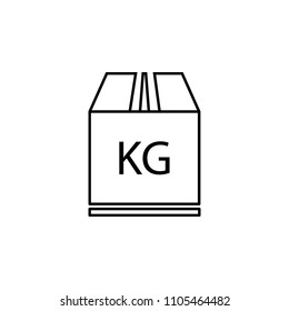 parcel weight outline icon. Element of logistic icon for mobile concept and web apps. Thin line parcel weight outline icon can be used for web and mobile on white background
