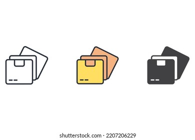 parcels icons  symbol vector elements for infographic web
