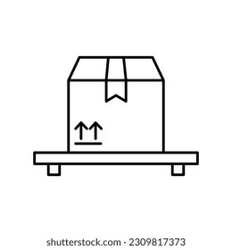 Icono de vector de contorno de paquetes que puede editar o modificar fácilmente

