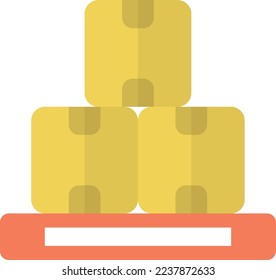 parcels and post boxes illustration in minimal style isolated on background