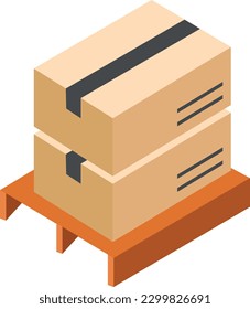 ilustración de parcels Vector en un fondo transparente. Símbolos de calidad premium. Iconos planos para el concepto y el diseño gráfico.