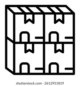 Parcels Vector Line Icon Design