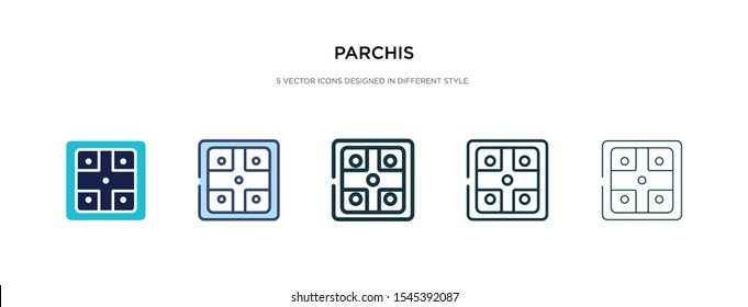 parchis icon in different style vector illustration. two colored and black parchis vector icons designed in filled, outline, line and stroke style can be used for web, mobile, ui