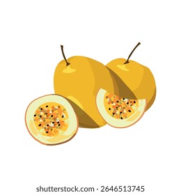 Parchita Fruit Design Sweet Exotic Healthy Snack Graphic