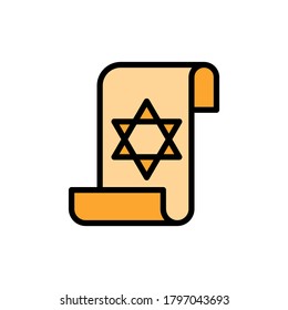 Parchment astrology icon. Simple color with outline vector elements of esoteric icons for ui and ux, website or mobile application
