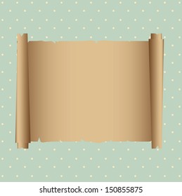 parchment design over dotted background vector illustration
