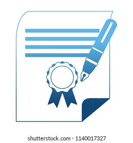 parchment diploma graduation with pen