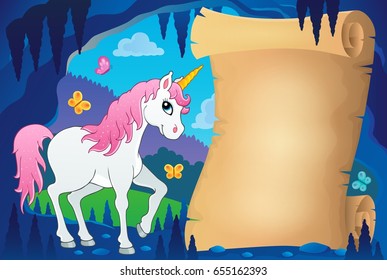 Parchment in fairy tale cave image 7 - eps10 vector illustration.