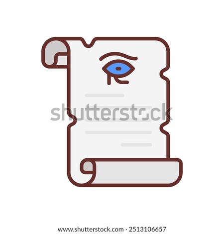 Parchment Filled Icons , Vector illustration