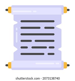 Pergamino en icono plano, manuscrito antiguo 