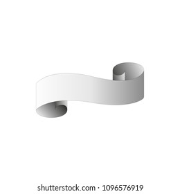 Parchment. Horizontal blank scroll icon papyrus paper cartoon isolated on white background with shadow. Blank retro papyrus sheet , illustration of  parchment. Vector illustration