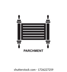 PARCHMENT ICON , CHARTER ICON VECTOR