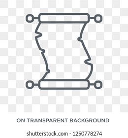 Parchment icon. Trendy flat vector Parchment icon on transparent background from E-learning and education collection. High quality filled Parchment symbol use for web and mobile