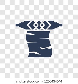 Parchment icon. Trendy Parchment logo concept on transparent background from E-learning and education collection