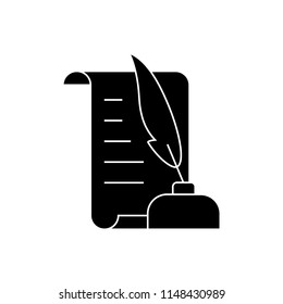 Parchment icon, vector illustration design. Communication collection.