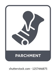 parchment icon vector on white background, parchment trendy filled icons from Maps and locations collection, parchment simple element illustration