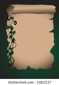 Parchment with ivy