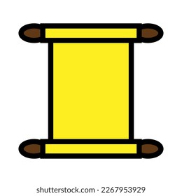 Icono de línea de pergamino aislado en fondo blanco. Icono delgado plano negro sobre el estilo de contorno moderno. Símbolo lineal y trazo editable. Ilustración vectorial de trazo simple y de píxel perfecto.