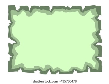 Parchment old paper. Empty cartoon banner for message or letter. Blank document, isolated on white background. Retro style. Vintage decorative papyrus. Torn grunge texture sheet. Vector illustration