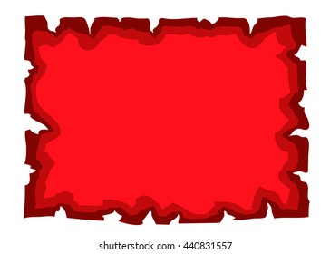 Parchment old paper. Empty cartoon banner for message or letter. Blank document, isolated on white background. Retro style. Vintage decorative papyrus. Torn grunge texture sheet. Vector illustration