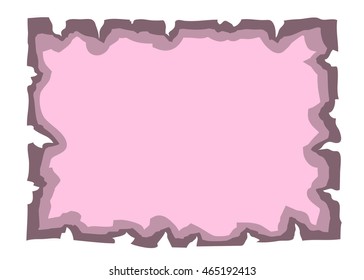 Parchment old paper. Empty cartoon banner for message or letter. Blank document, isolated on white background. Retro style. Vintage decorative papyrus. Torn grunge texture sheet. Vector illustration