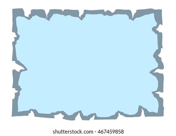 Parchment old paper. Empty cartoon banner for message or letter. Blank document, isolated on white background. Retro style. Vintage decorative papyrus. Vector illustration