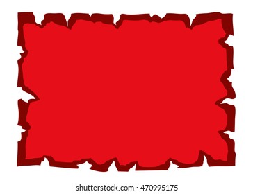 Parchment old paper. Empty cartoon banner for message or letter. Blank document, isolated on white background. Vintage decorative papyrus. Torn grunge texture sheet. Vector illustration